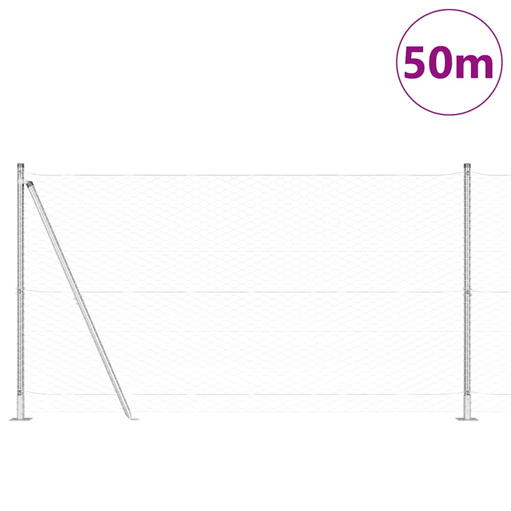 Geschweißter Drahtzaun mit Betonfundament 50 x 1,2 m (B x H)