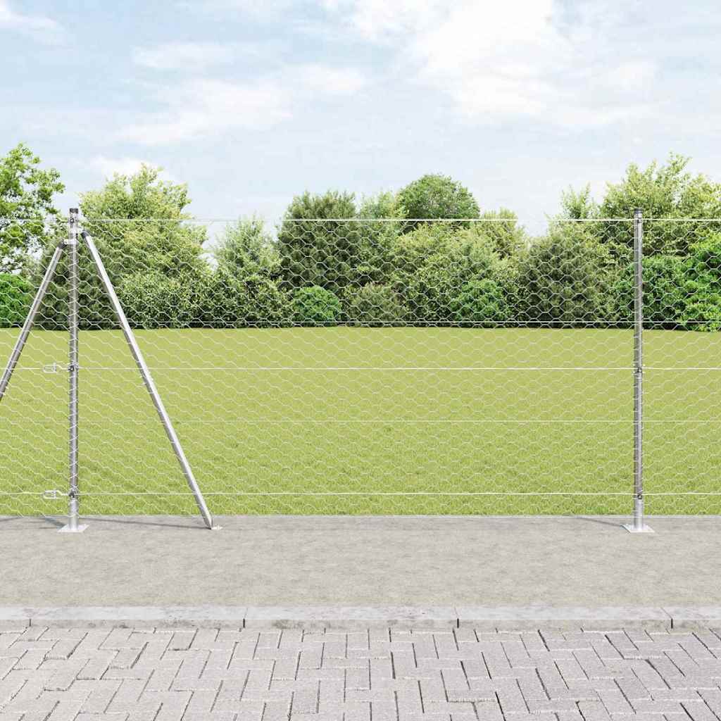 Geschweißter Drahtzaun mit Betonfundament 50 x 1,2 m (B x H)