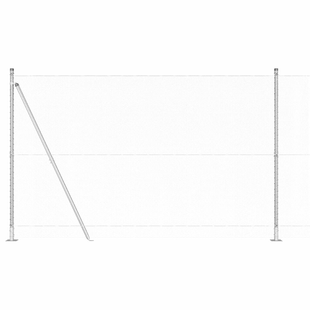 Geschweißter Drahtzaun mit Betonfundament 50 x 1,5 m (B x H)