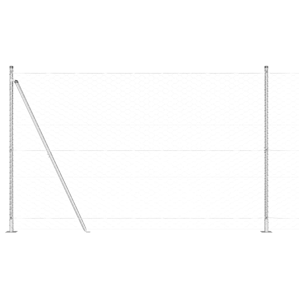 Geschweißter Drahtzaun mit Betonfundament 50 x 1,5 m (B x H)