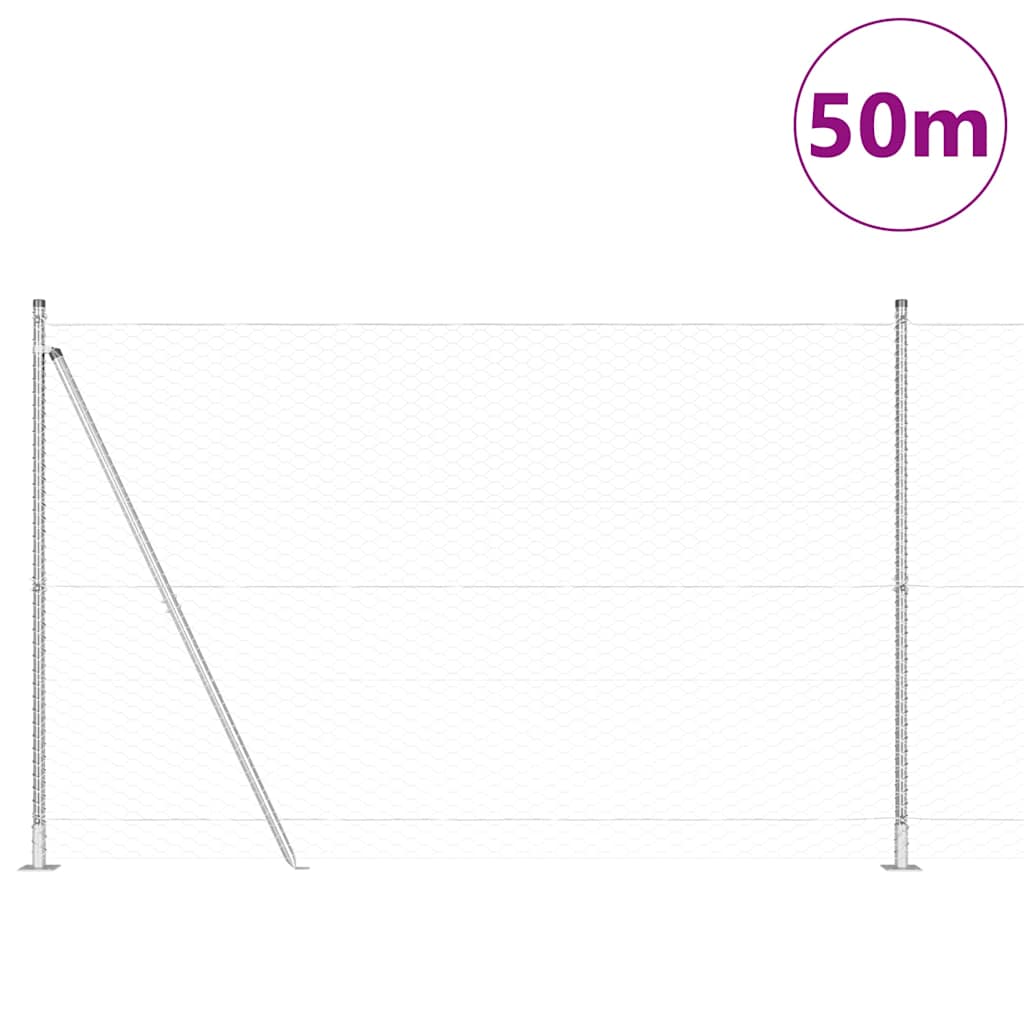 Geschweißter Drahtzaun mit Betonfundament 50 x 1,6 m (B x H)