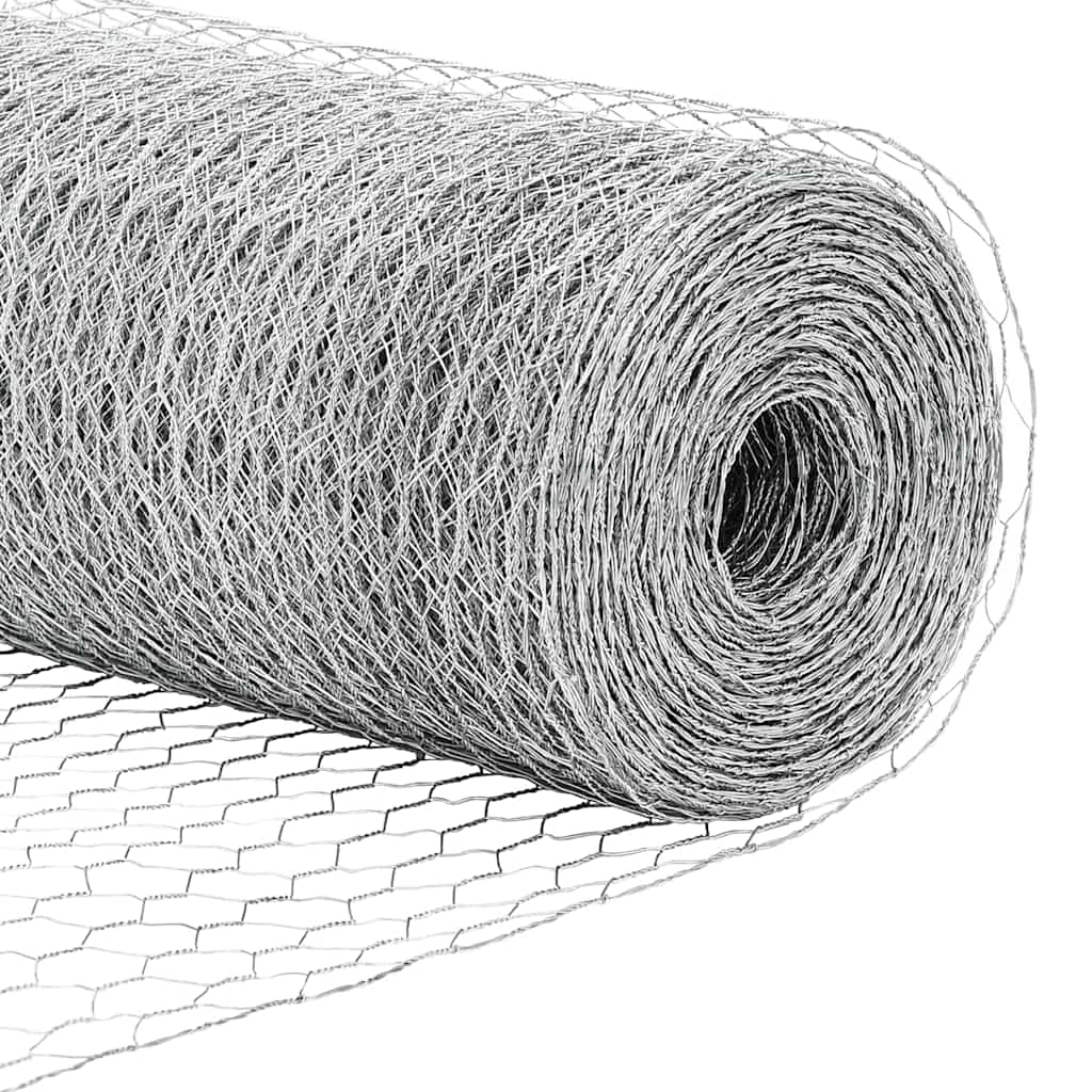 Sechseckzaun mit Betonsockel 100 x 0,8 m Verzinkter Stahl Netz