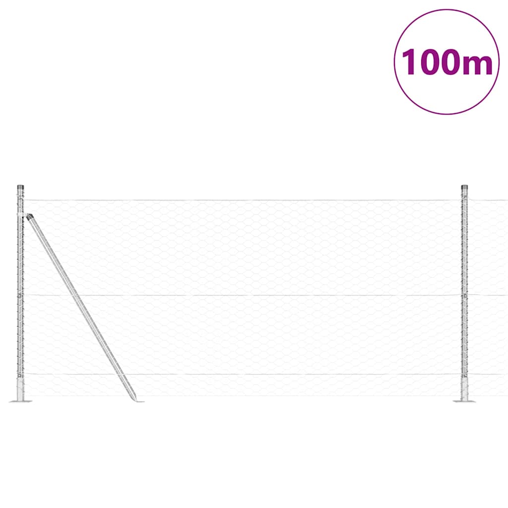 Geschweißter Drahtzaun mit Betonfundament 100 x 1 m (B x H)