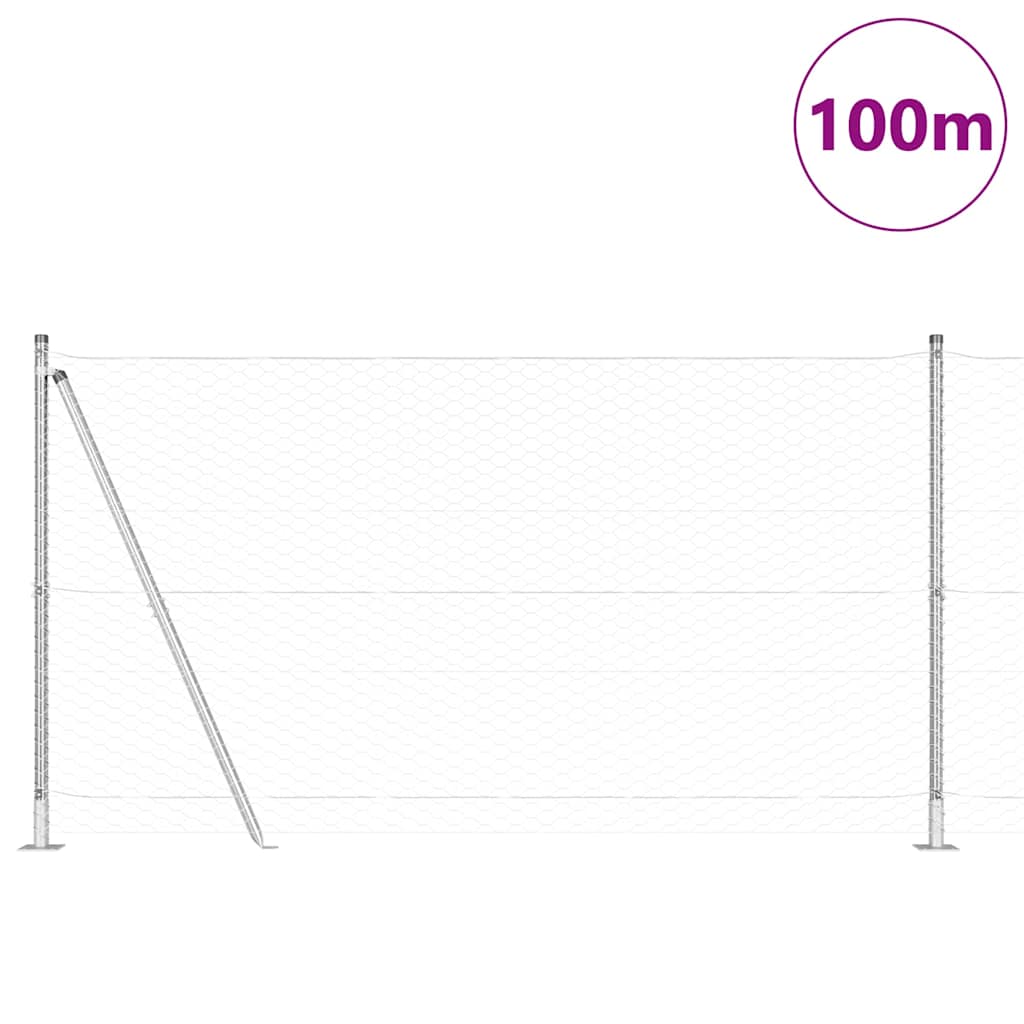 Geschweißter Drahtzaun mit Betonfundament 100 x 1,2 m (B x H)