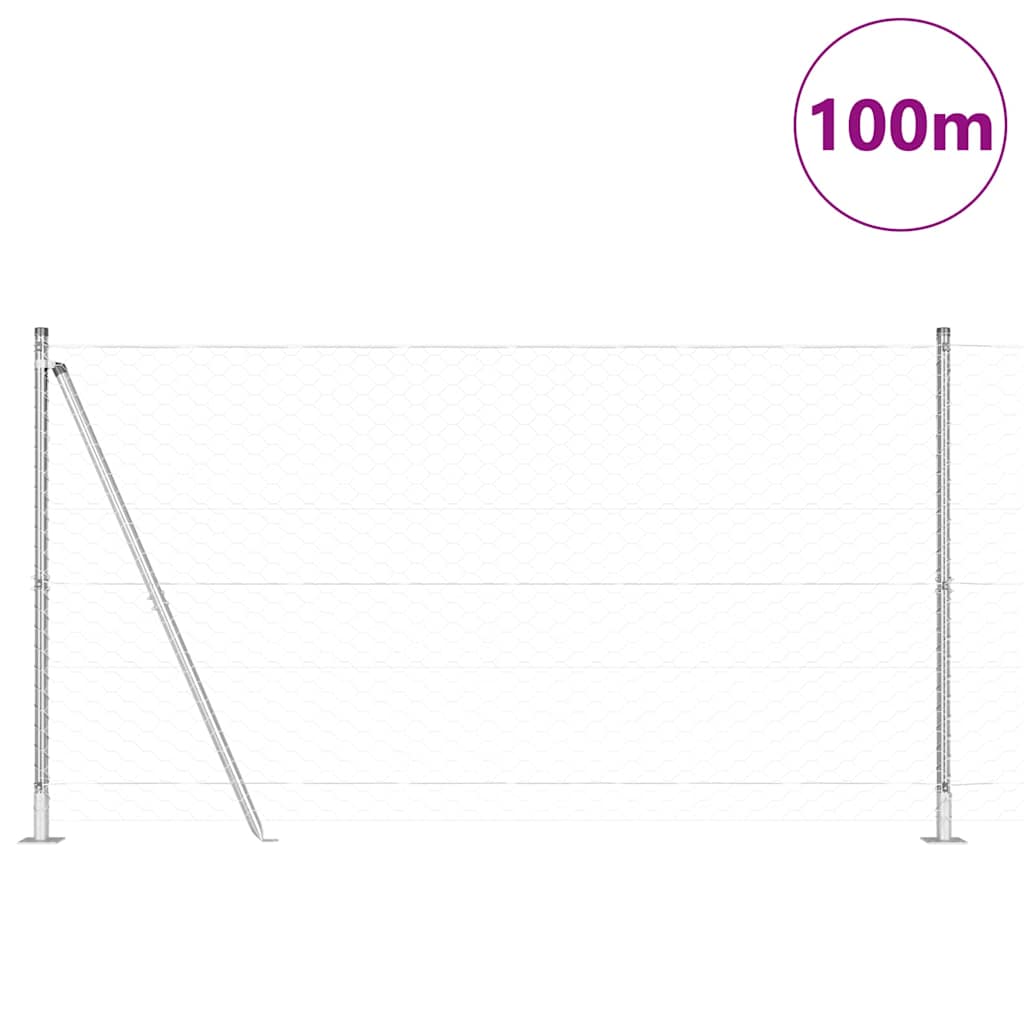Geschweißter Drahtzaun mit Betonfundament 100 x 1,4 m (B x H)