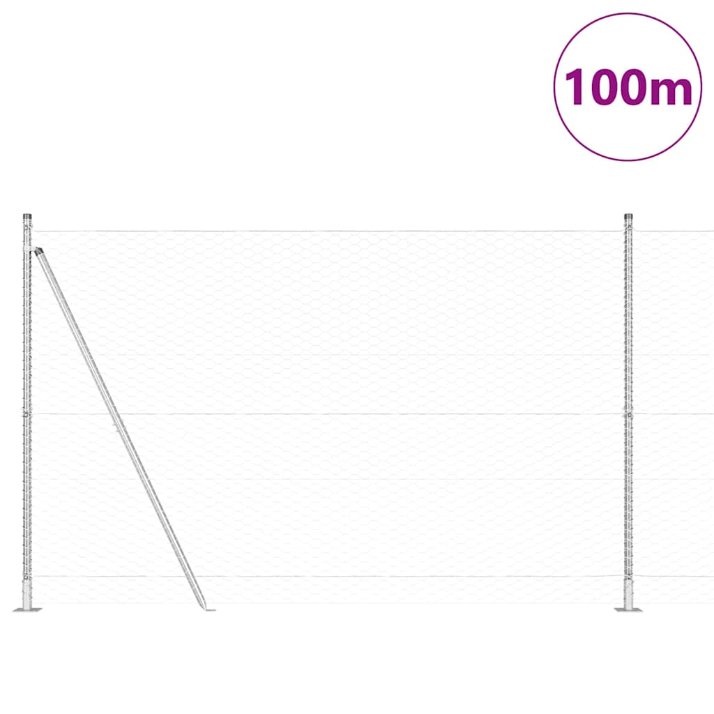 Geschweißter Drahtzaun mit Betonfundament 100 x 1,5 m (B x H)