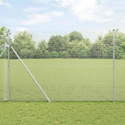 Geschweißter Drahtzaun, bodenverankert 10 x 1,5 m Silber Netz