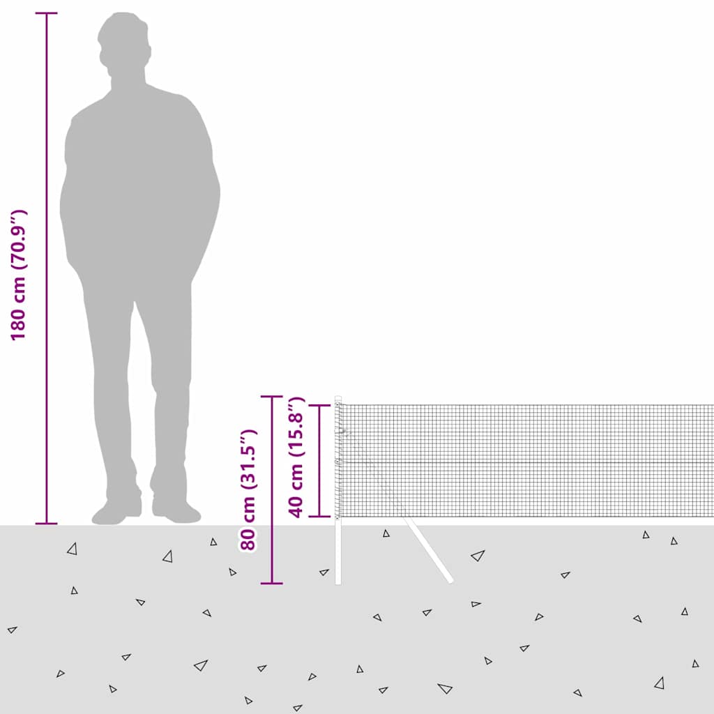 Ground Fix Geschweißter Drahtzaun 100 x 0,4 m (B x H)