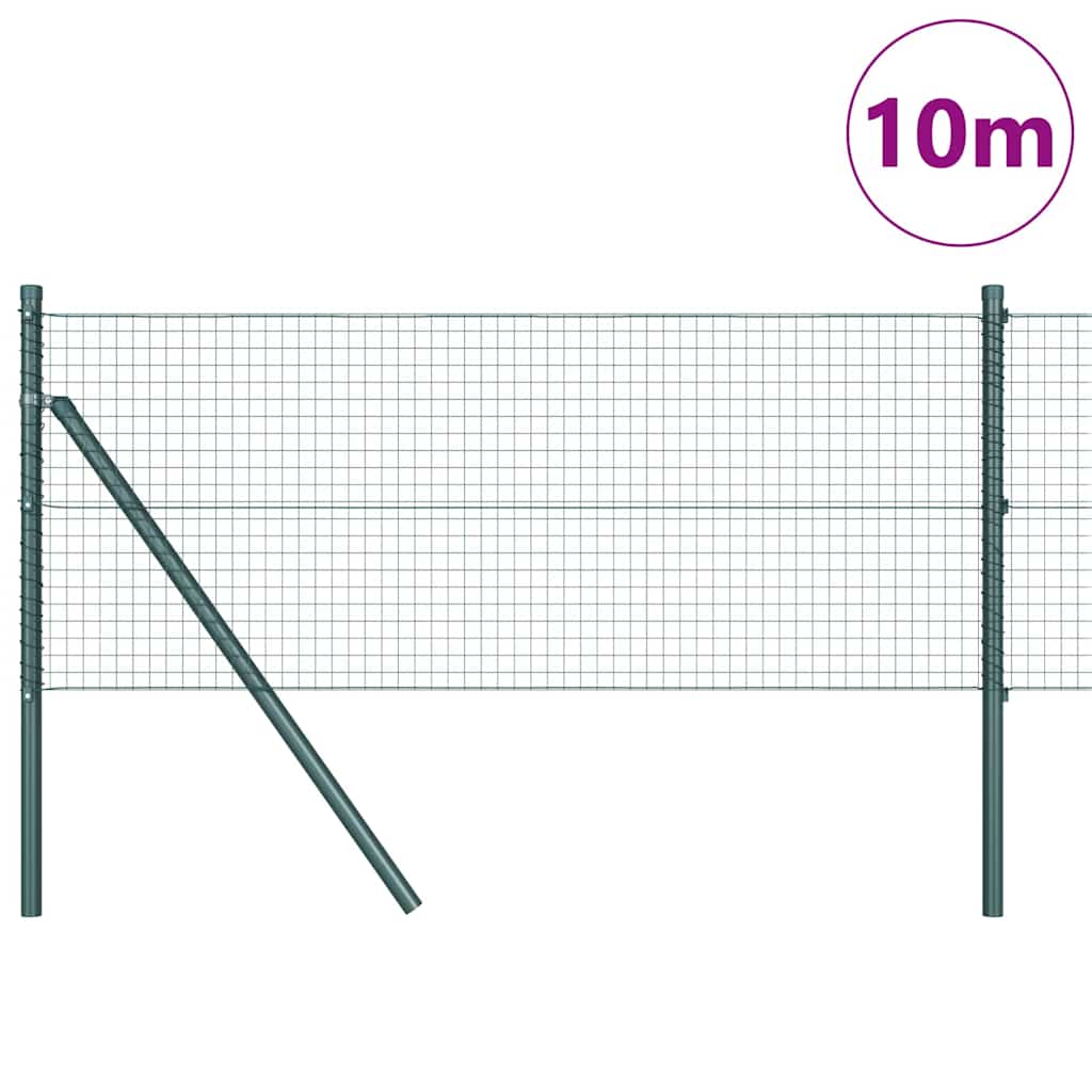 Geschweißter Drahtzaun, bodenverankert 10 x 0,4 m Grün Netz