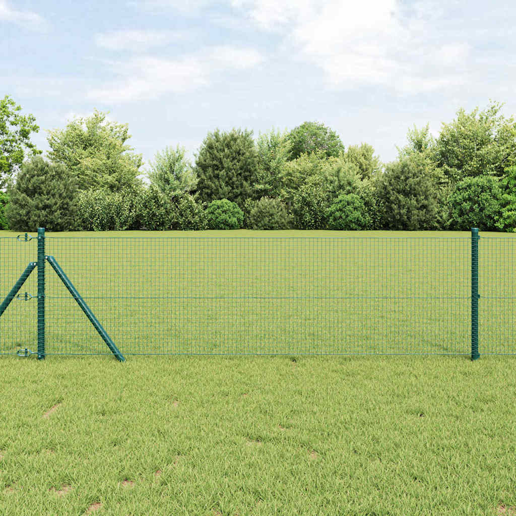 Geschweißter Drahtzaun, bodenverankert 10 x 0,6 m Grün Netz