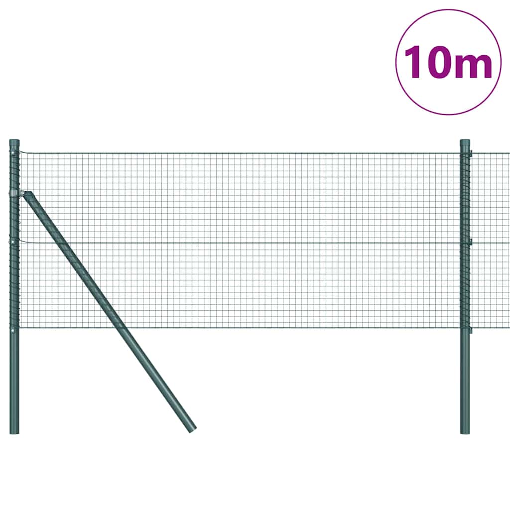 Geschweißter Drahtzaun, bodenverankert 10 x 0,6 m Grün Netz