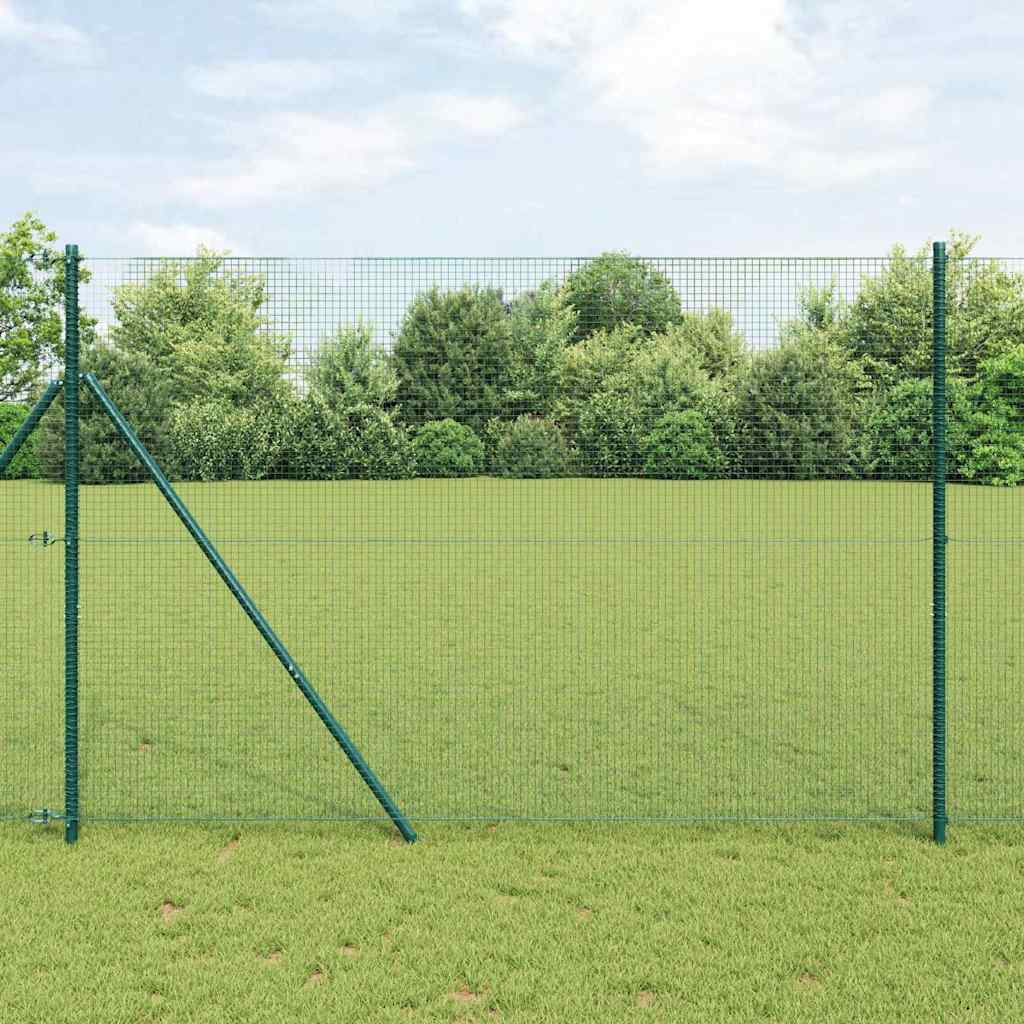 Geschweißter Drahtzaun, bodenverankert 10 x 1,5 m Grün Netz