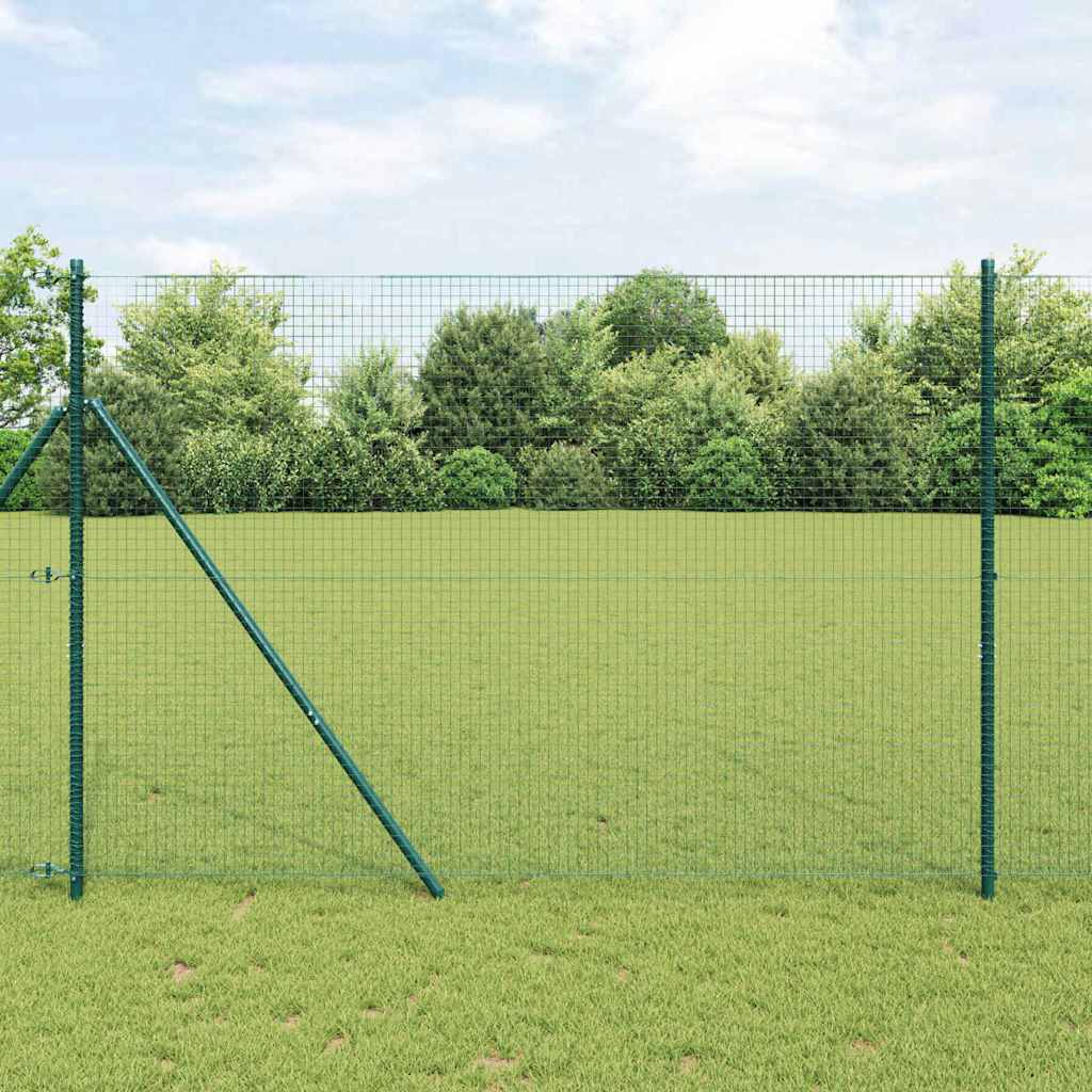 Geschweißter Drahtzaun, bodenverankert 10 x 1,5 m Grün Netz