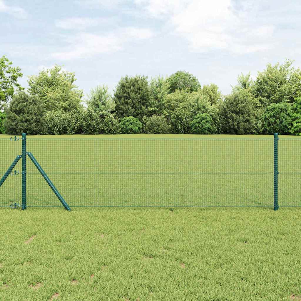 Geschweißter Drahtzaun, bodenverankert 25 x 0,5 m Grün Netz