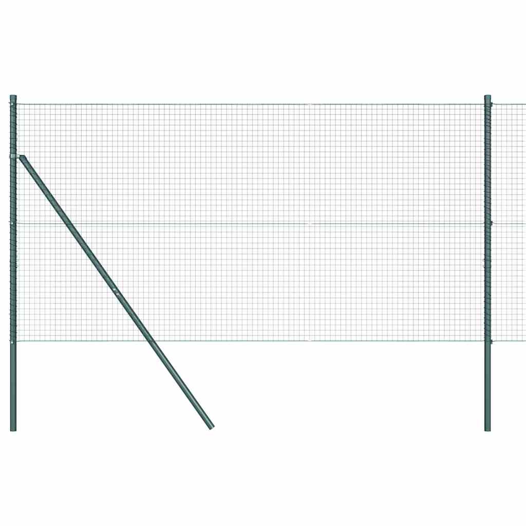 Geschweißter Drahtzaun, bodenverankert 25 x 1 m Grün Netz