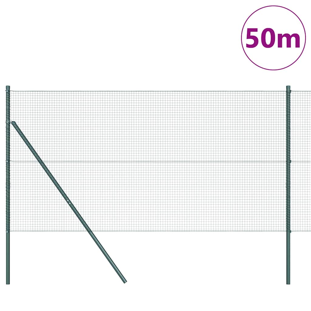 Geschweißter Drahtzaun, bodenverankert 50 x 1,2 m Grün Netz