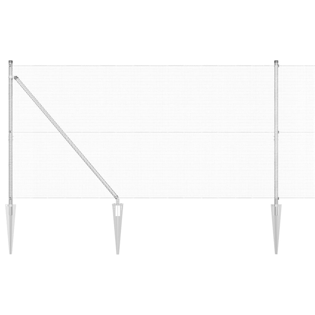 Schweißdrahtzaun mit Spikes 10 x 1,4 m (B x H)