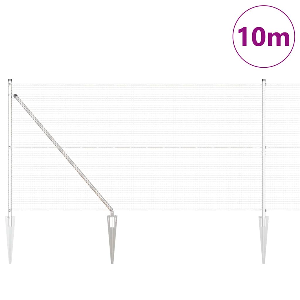 Schweißdrahtzaun mit Spikes 10 x 1,4 m (B x H)
