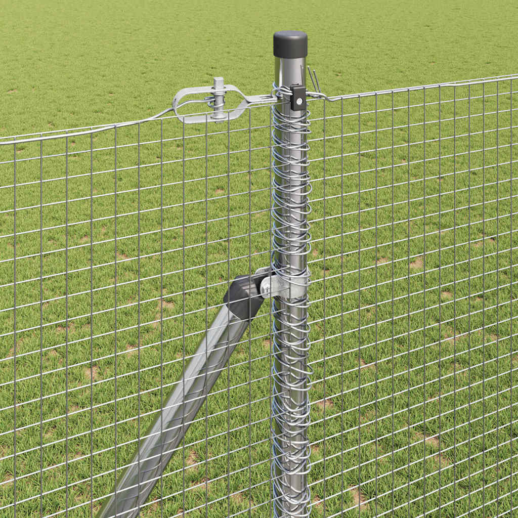 Geschweißter Drahtzaun mit Stacheln 10 x 1,5 m Verzinkter Stahl