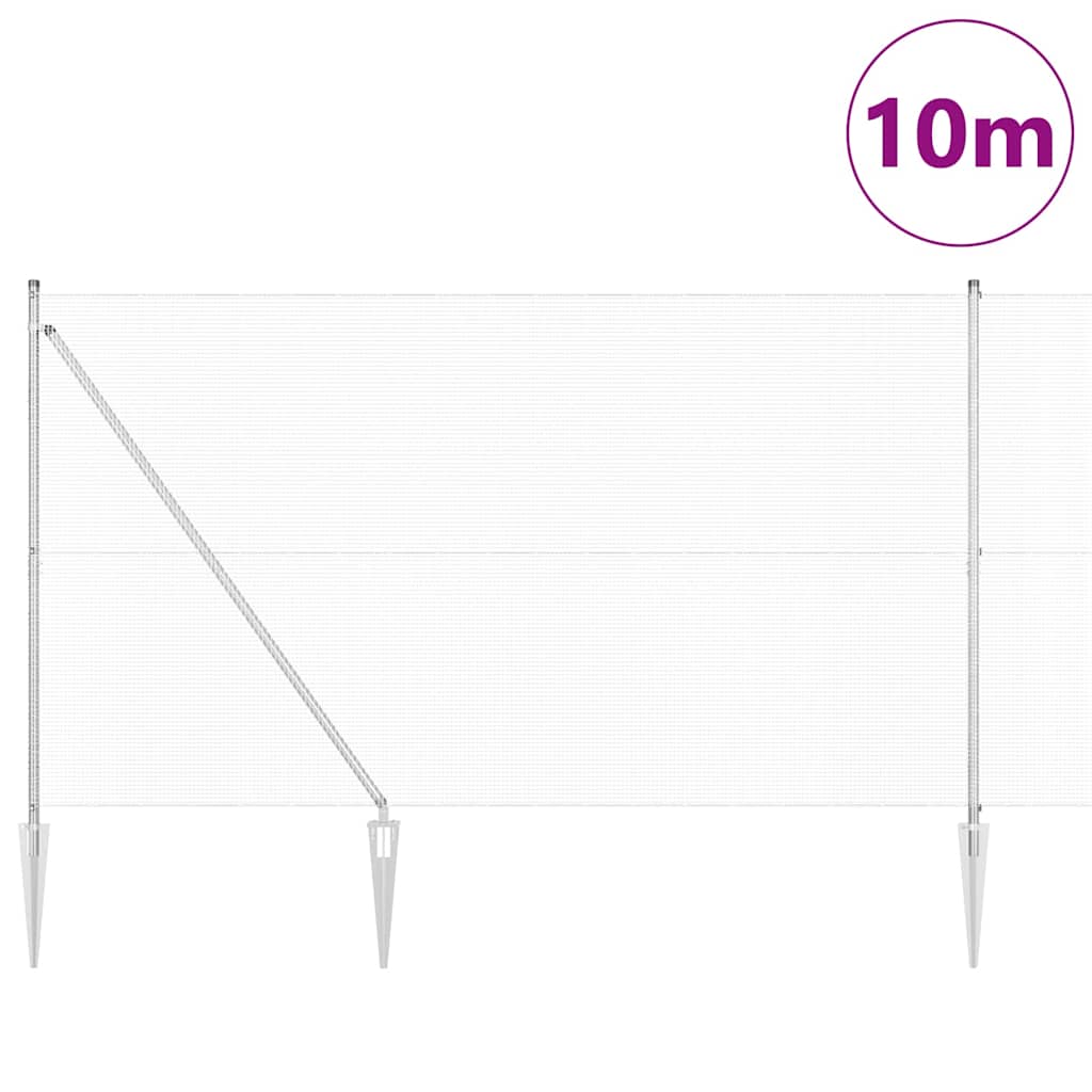 Schweißdrahtzaun mit Spikes 10 x 1,6 m (B x H)