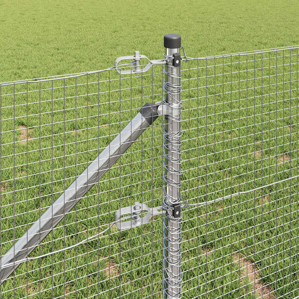 Geschweißter Drahtzaun mit Stacheln 25 x 1 m Verzinkter Stahl