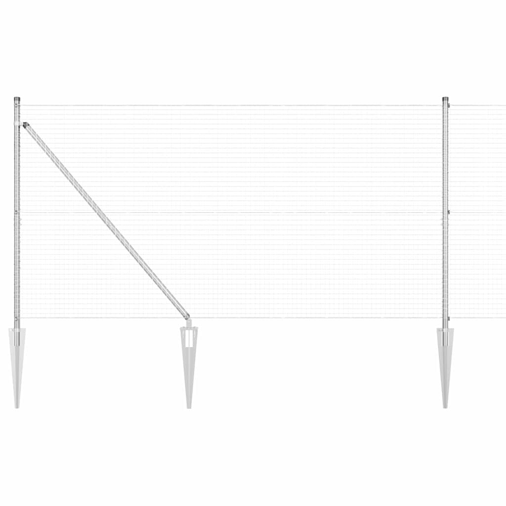 Schweißdrahtzaun mit Spikes 25 x 1,2 m (B x H)