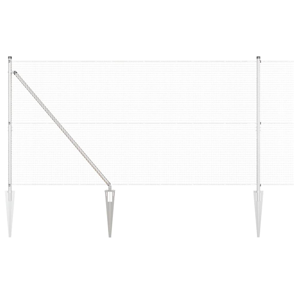 Schweißdrahtzaun mit Spikes 25 x 1,4 m (B x H)