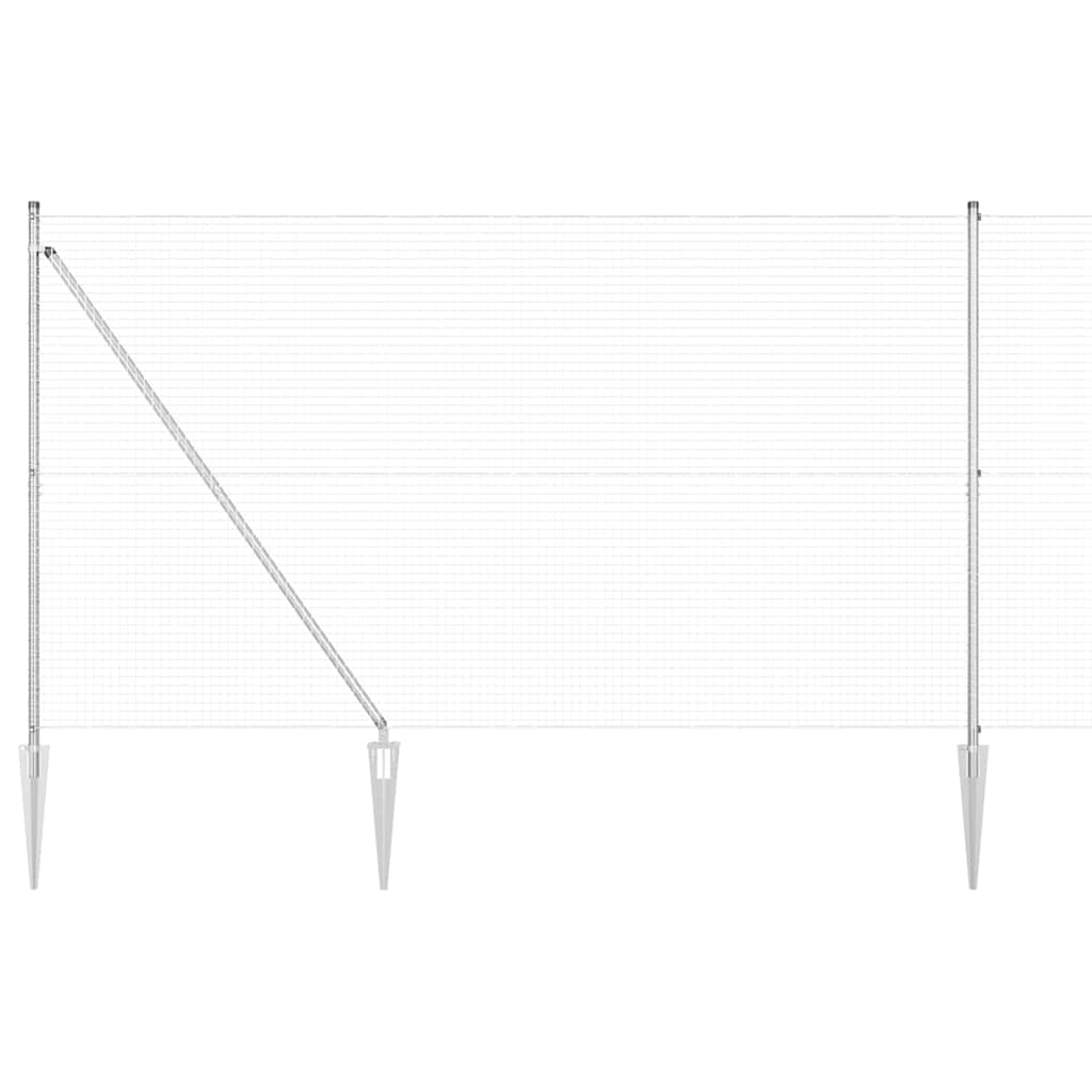 Schweißdrahtzaun mit Spikes 25 x 1,5 m (B x H)