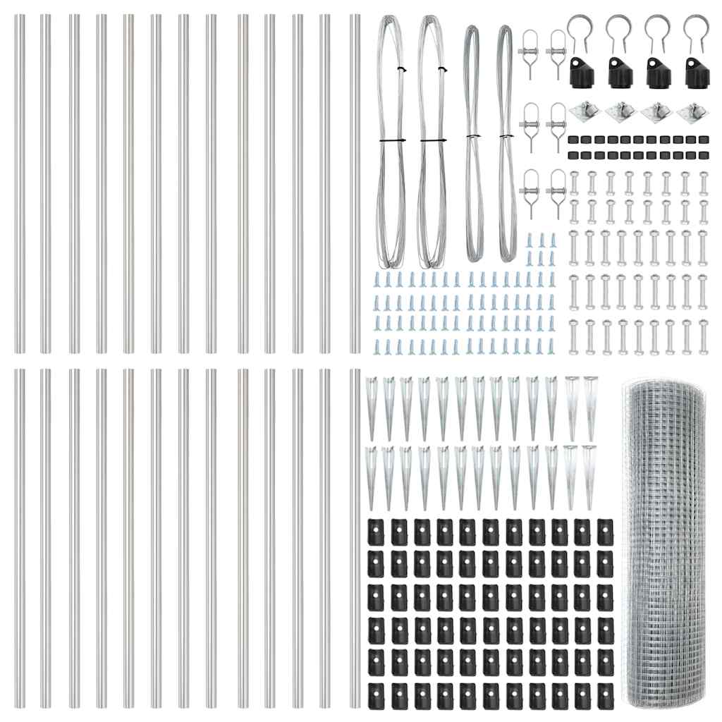 Schweißdrahtzaun mit Spikes 50 x 0,4 m (B x H)