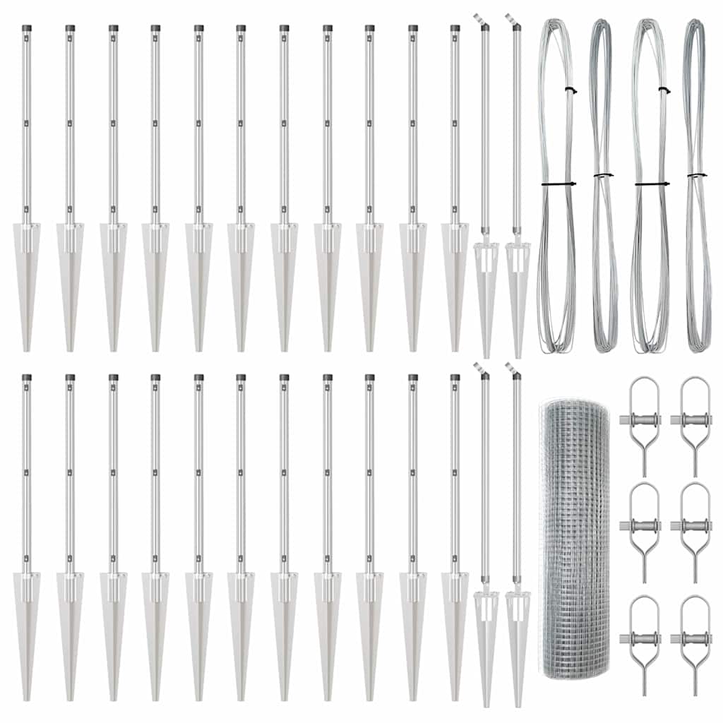 Schweißdrahtzaun mit Spikes 50 x 1 m (B x H)