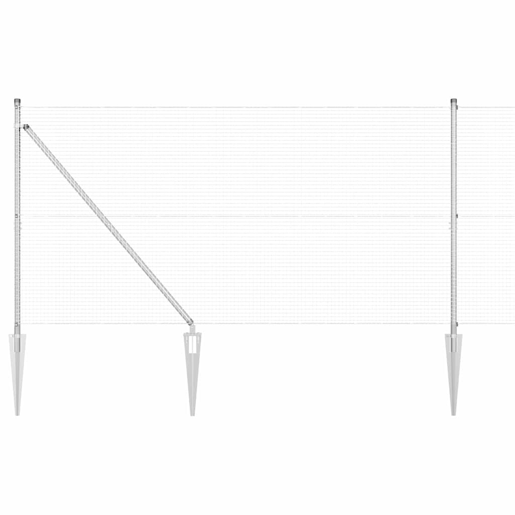 Schweißdrahtzaun mit Spikes 50 x 1,2 m (B x H)