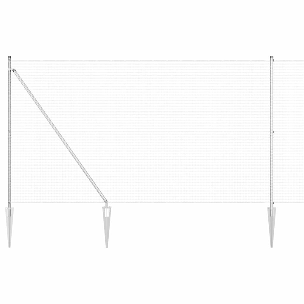 Schweißdrahtzaun mit Spikes 50 x 1,5 m (B x H)