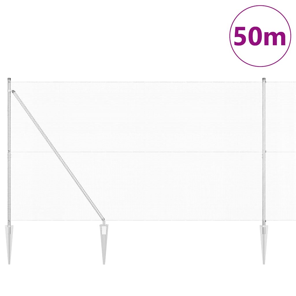 Schweißdrahtzaun mit Spikes 50 x 1,5 m (B x H)