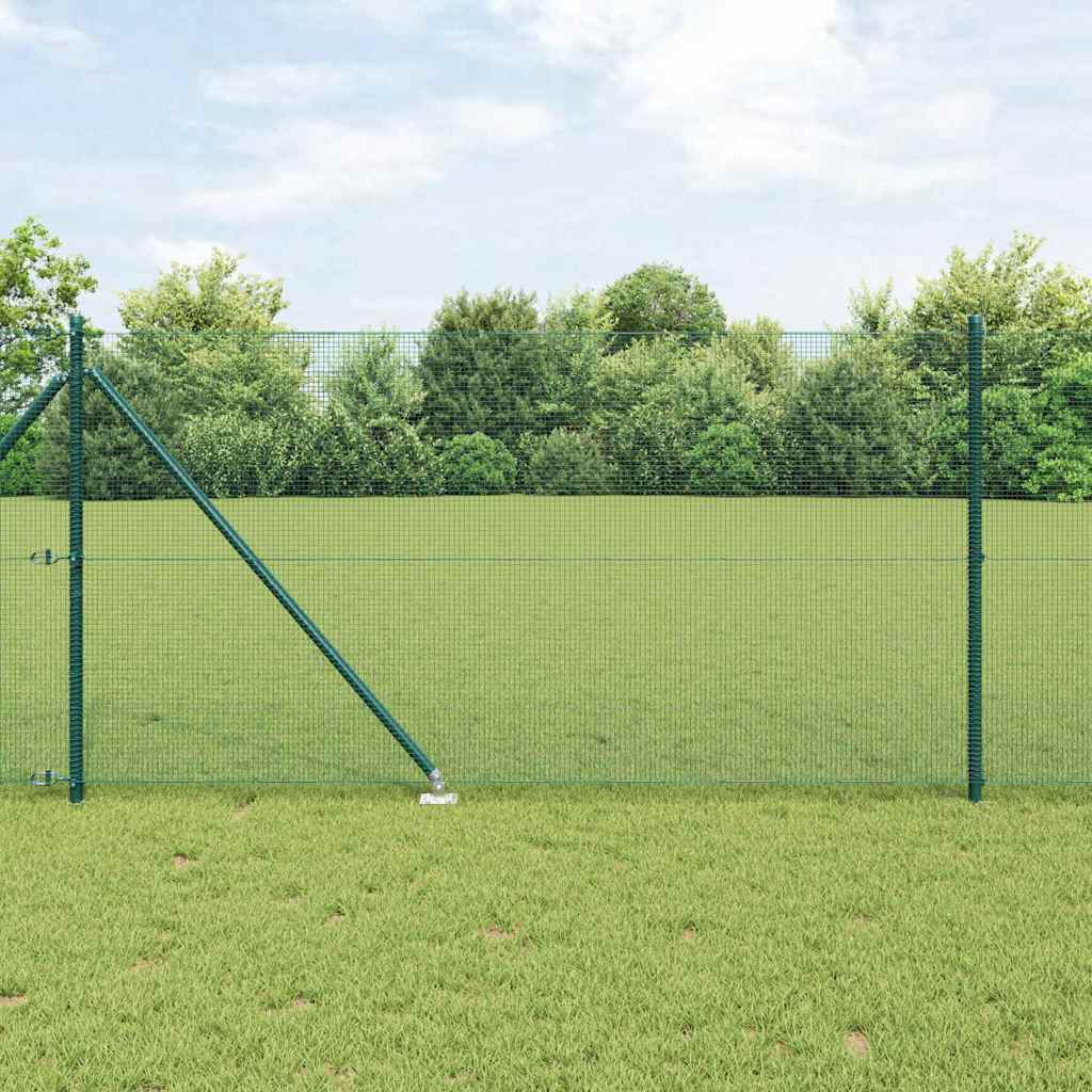 Geschweißter Drahtzaun mit Stacheln 10 x 1 m Grün Netz