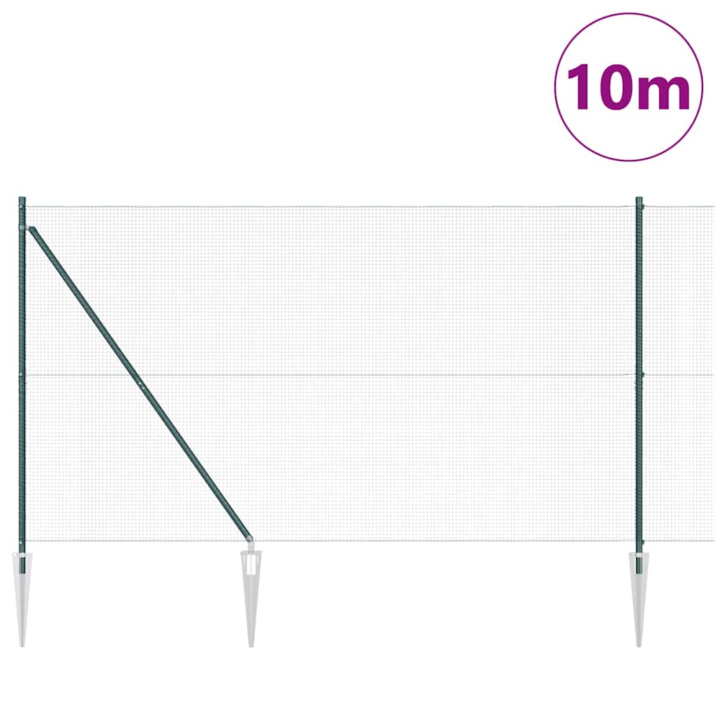 Schweißdrahtzaun mit Spikes 10 x 1,5 m (B x H)