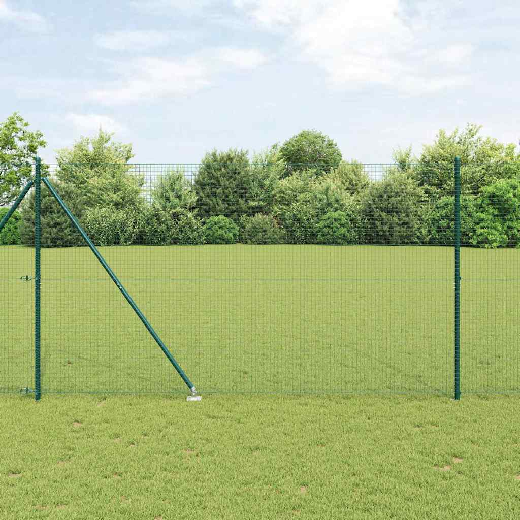 Geschweißter Drahtzaun mit Stacheln 10 x 1,5 m Grün Netz
