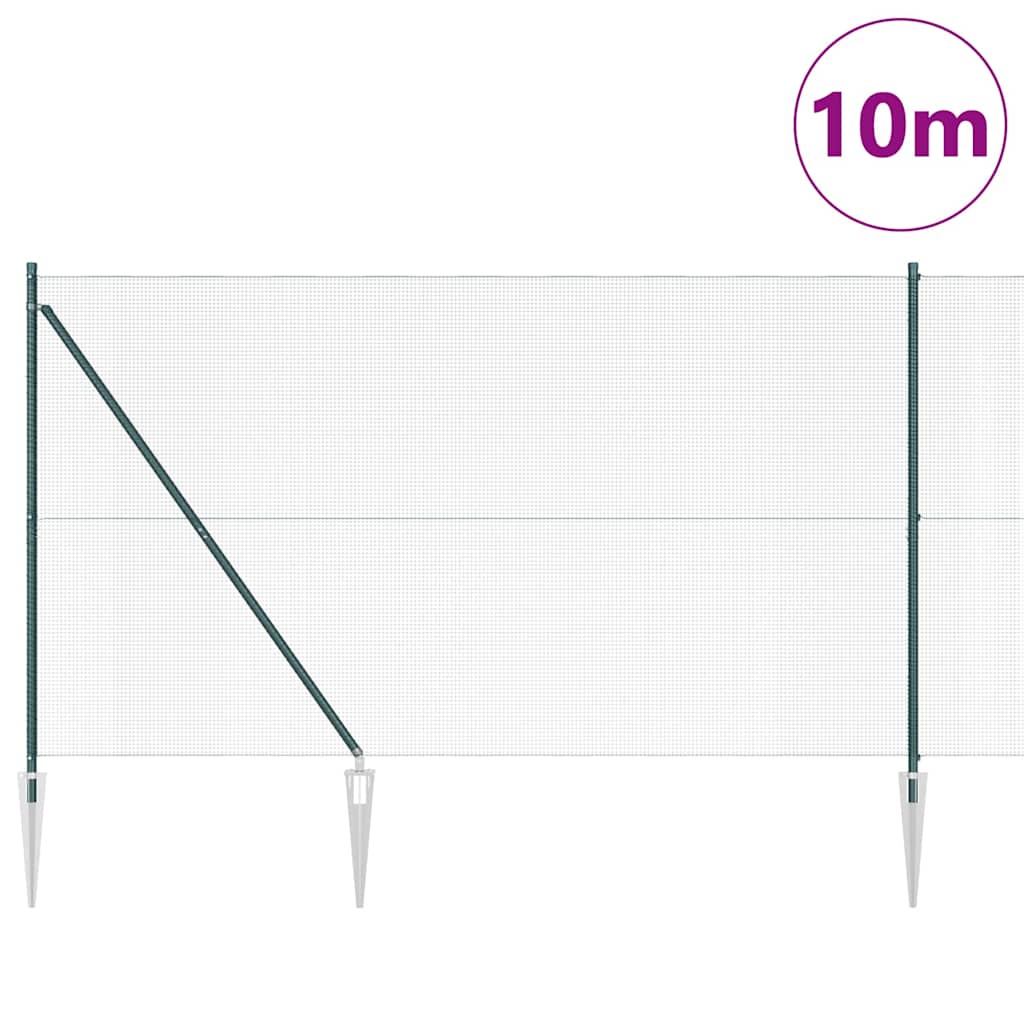 Schweißdrahtzaun mit Spikes 10 x 1,6 m (B x H)
