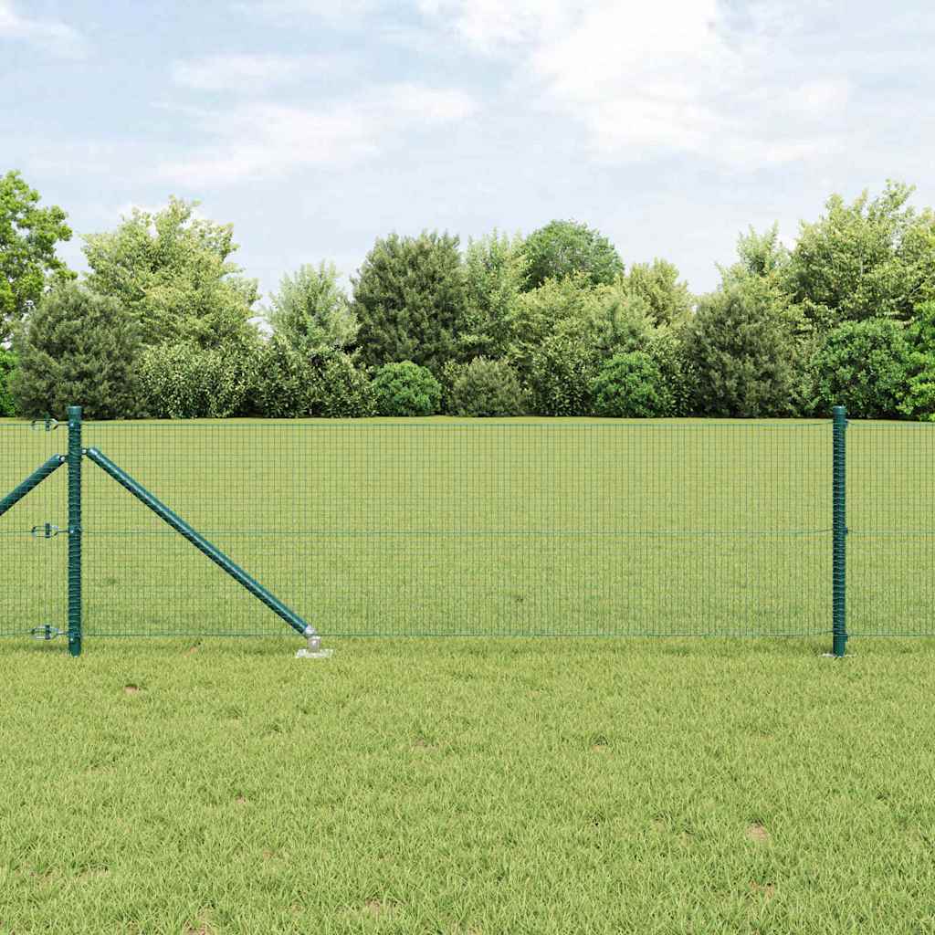 Geschweißter Drahtzaun mit Stacheln 25 x 0,5 m Grün Netz