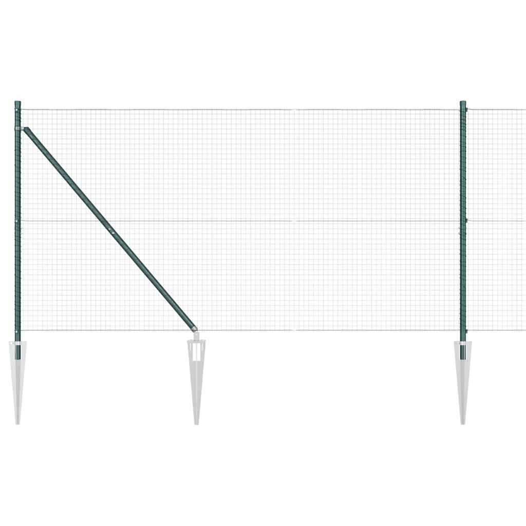 Schweißdrahtzaun mit Spikes 25 x 1,4 m (B x H)