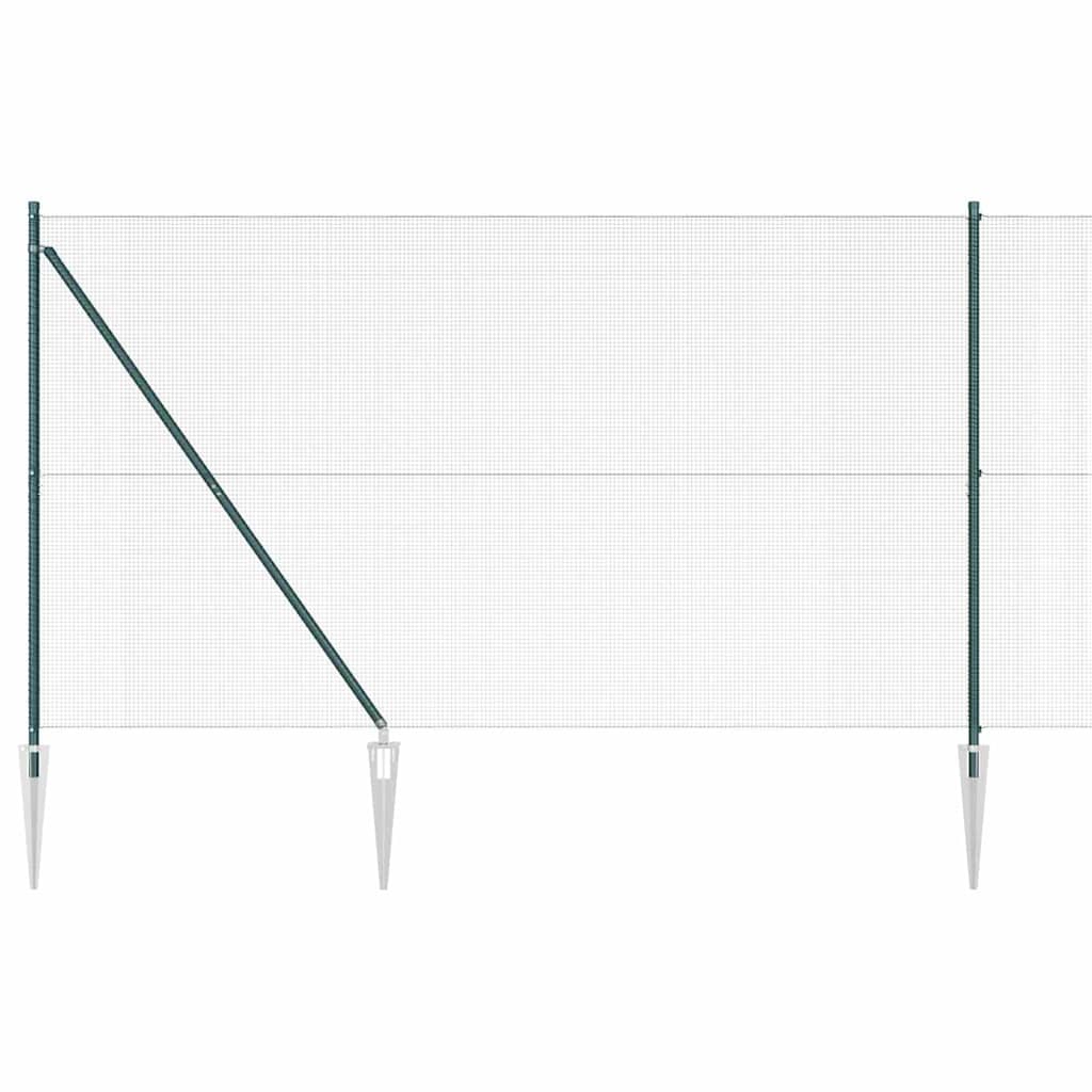 Schweißdrahtzaun mit Spikes 25 x 1,6 m (B x H)