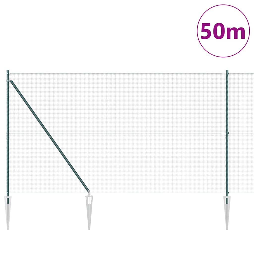Schweißdrahtzaun mit Spikes 50 x 1,5 m (B x H)