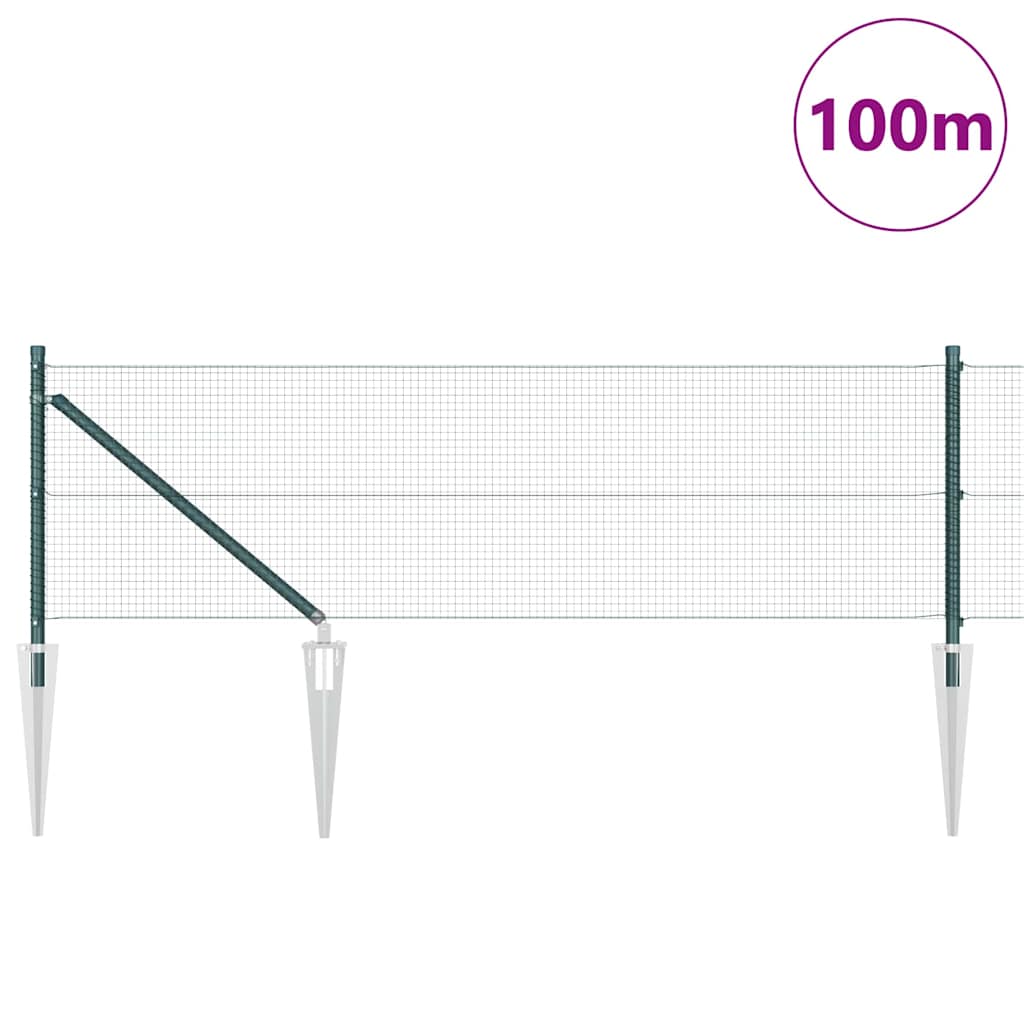 Schweißdrahtzaun mit Spikes 100 x 0,8 m (B x H)