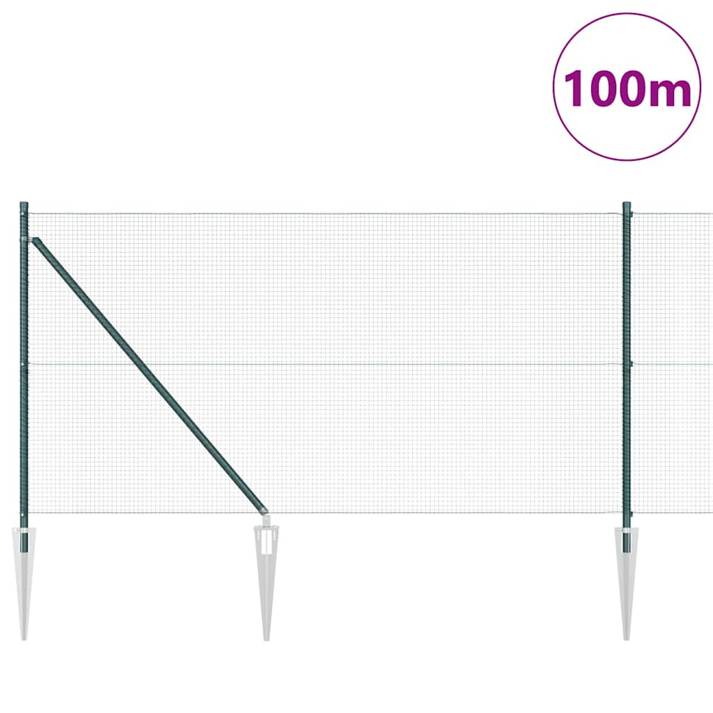 Schweißdrahtzaun mit Spikes 100 x 1 m (B x H)