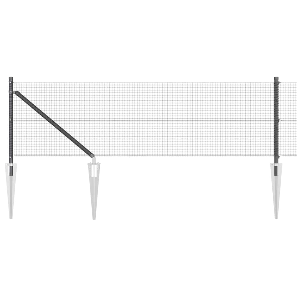 Schweißdrahtzaun mit Spikes 10 x 0,4 m (B x H)