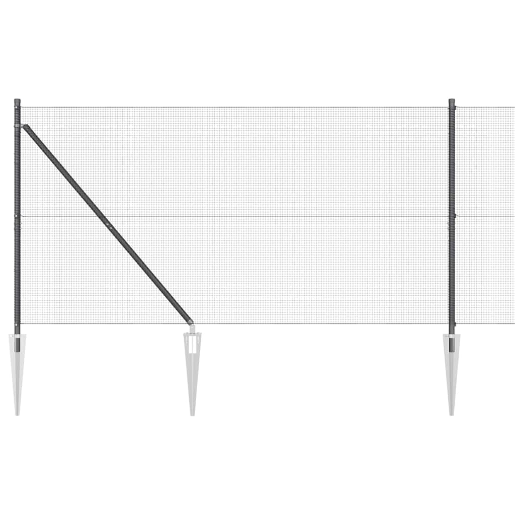 Schweißdrahtzaun mit Spikes 10 x 1,4 m (B x H)
