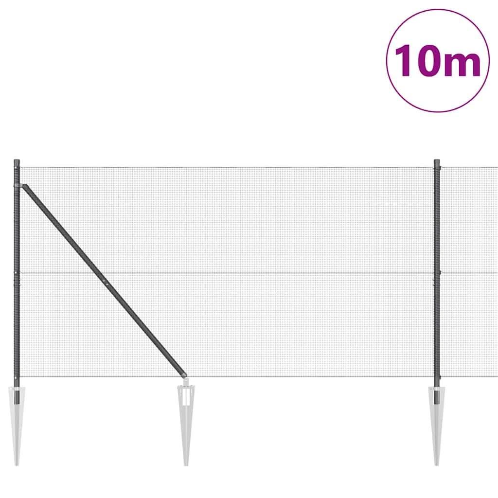 Schweißdrahtzaun mit Spikes 10 x 1,4 m (B x H)