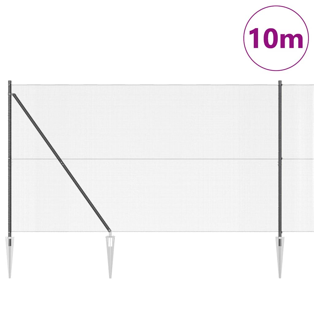 Schweißdrahtzaun mit Spikes 10 x 1,5 m (B x H)