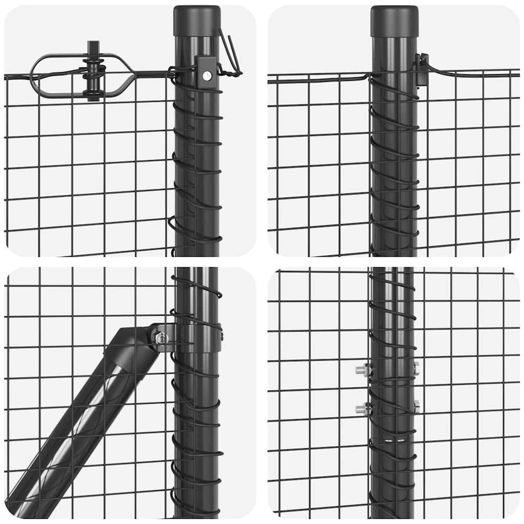 Schweißdrahtzaun mit Spikes 10 x 1,5 m (B x H)
