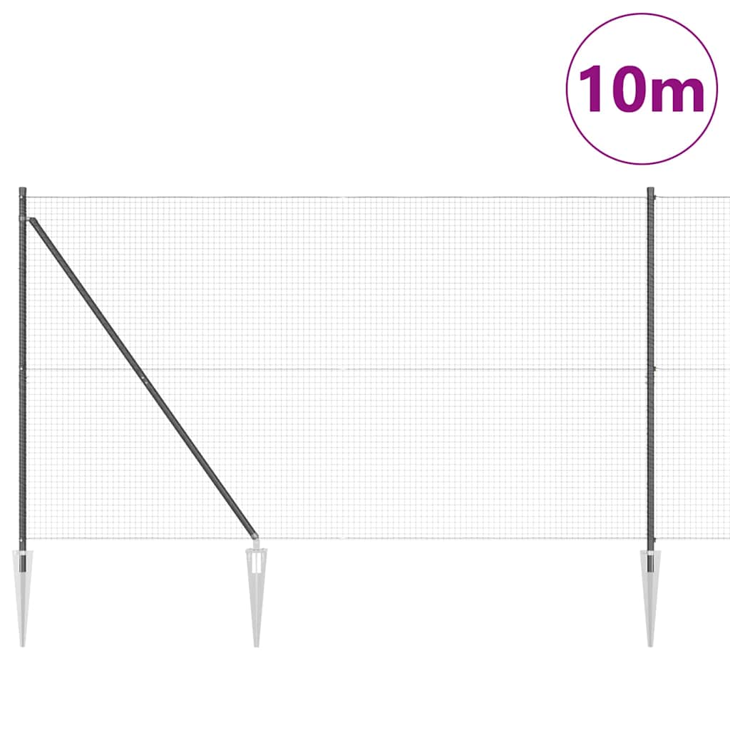 Schweißdrahtzaun mit Spikes 10 x 1,5 m (B x H)