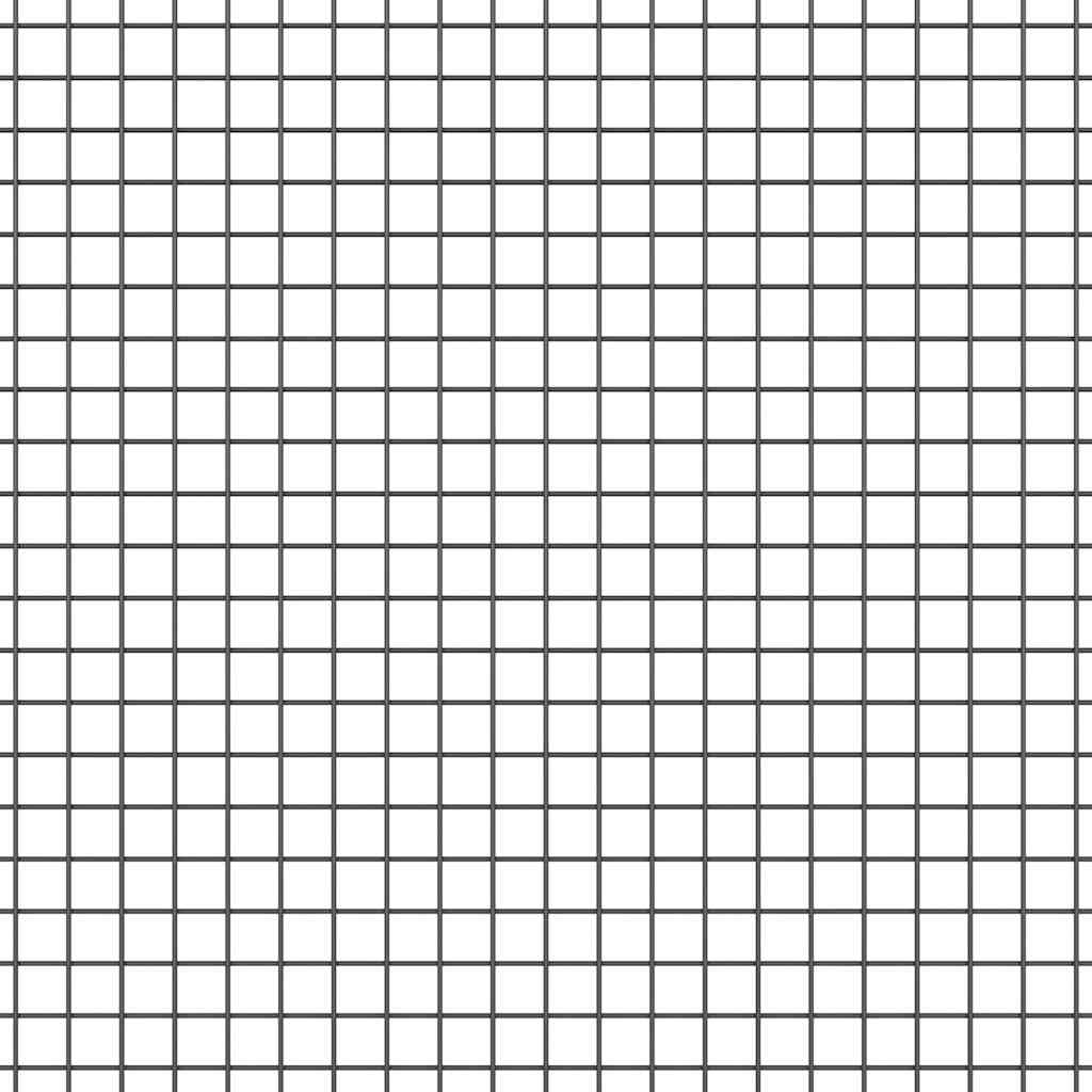 Geschweißter Drahtzaun mit Stacheln 25 x 1,5 m Grau Netz